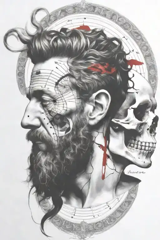 marcus aurelius memento mori tattoo design idea