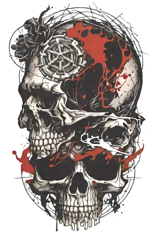 marcus aurelius skull memento mori tattoo design idea
