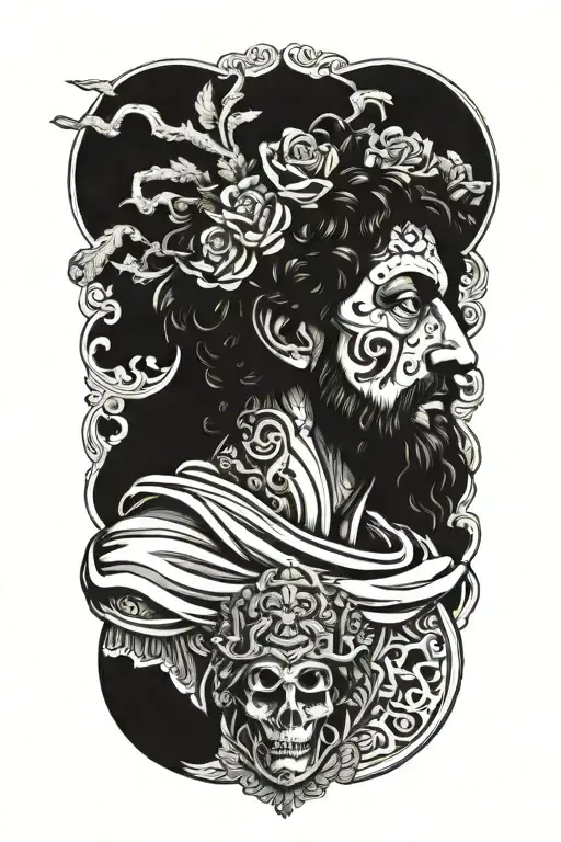 marcus aurelius and death tattoo design idea