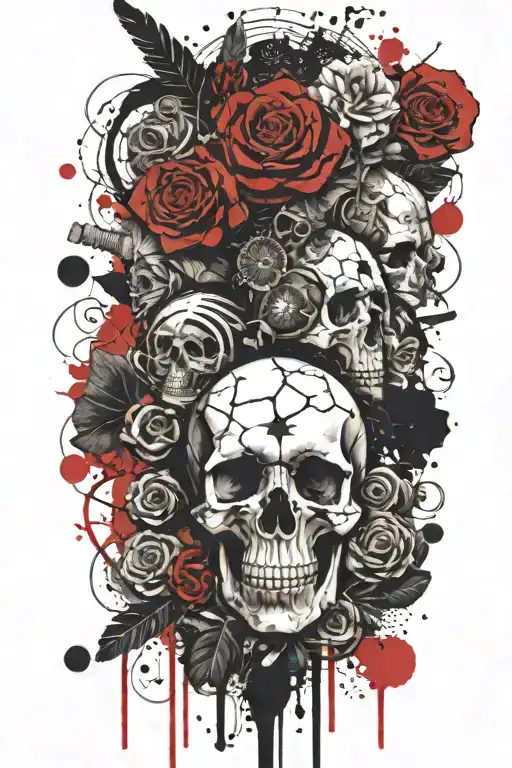 marcus aurelius and memento mori tattoo design idea