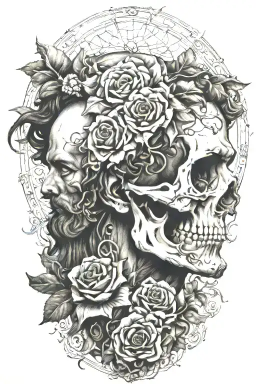 marcus aurelius memento mori tattoo design idea