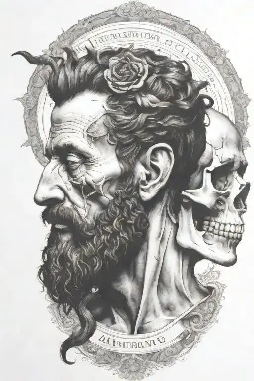marcus aurelius memento mori tattoo design idea