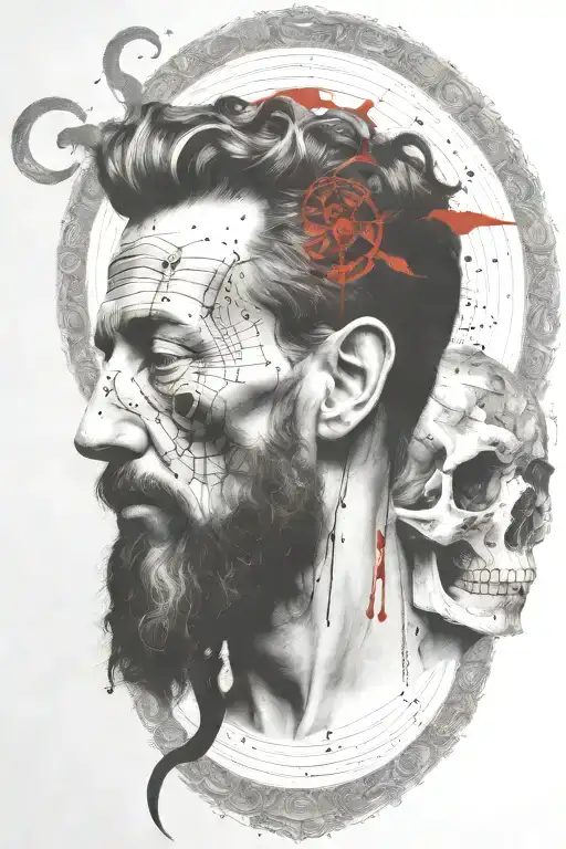 marcus aurelius memento mori tattoo design idea