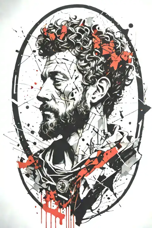 marcus aurelius tattoo design idea