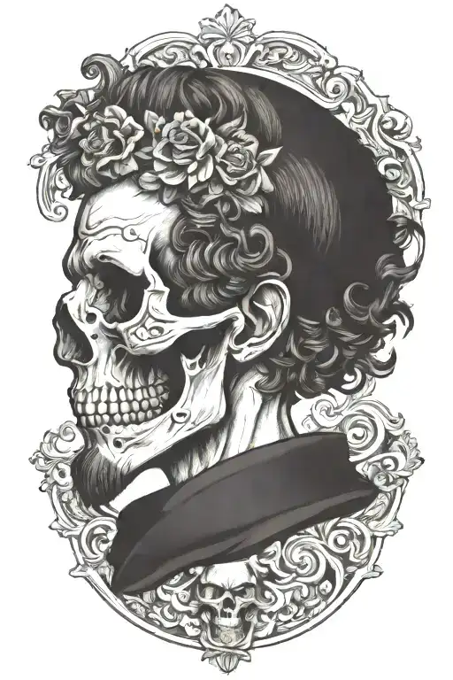 marcus aurelius skull memento mori tattoo design idea
