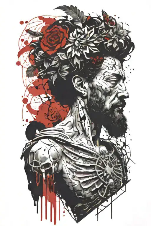 marcus aurelius and death tattoo design idea