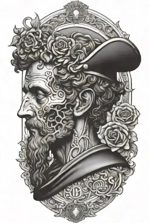 marcus aurelius memento mori tattoo design idea