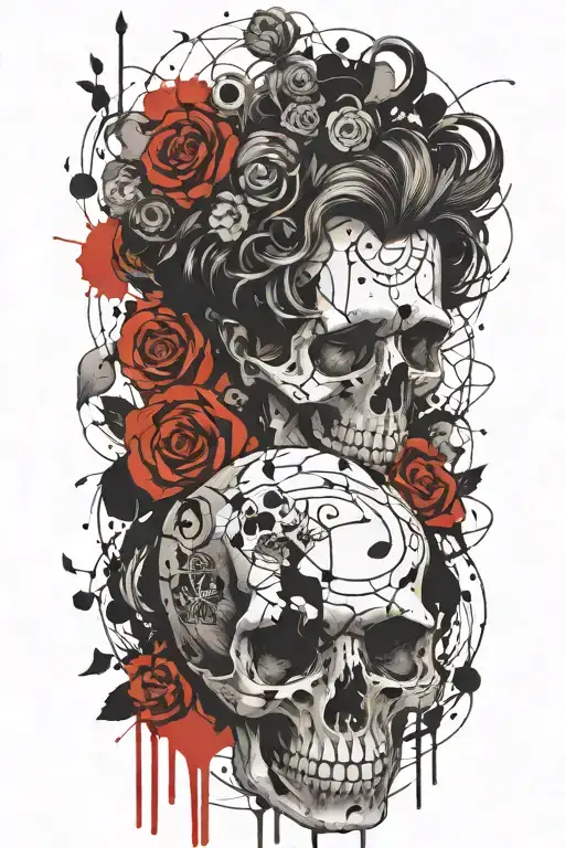 marcus aurelius and memento mori tattoo design idea