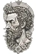 marcus aurelius memento mori tattoo design idea