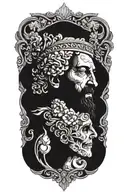 marcus aurelius and memento mori tattoo design idea