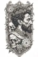 marcus aurelius and memento mori tattoo design idea