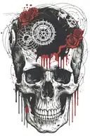 marcus aurelius skull memento mori tattoo design idea