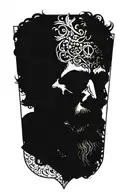 marcus aurelius and skull tattoo design idea