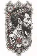 marcus aurelius and memento mori tattoo design idea