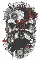 marcus aurelius skull memento mori tattoo design idea