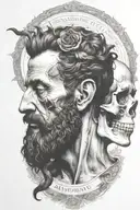 marcus aurelius memento mori tattoo design idea