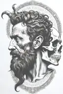 marcus aurelius memento mori tattoo design idea