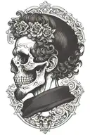 marcus aurelius skull memento mori tattoo design idea
