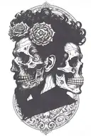 marcus aurelius skull memento mori tattoo design idea