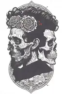 marcus aurelius skull memento mori tattoo design idea