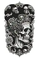 marcus aurelius and skull tattoo design idea