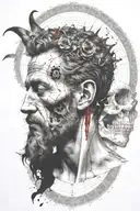 marcus aurelius memento mori tattoo design idea