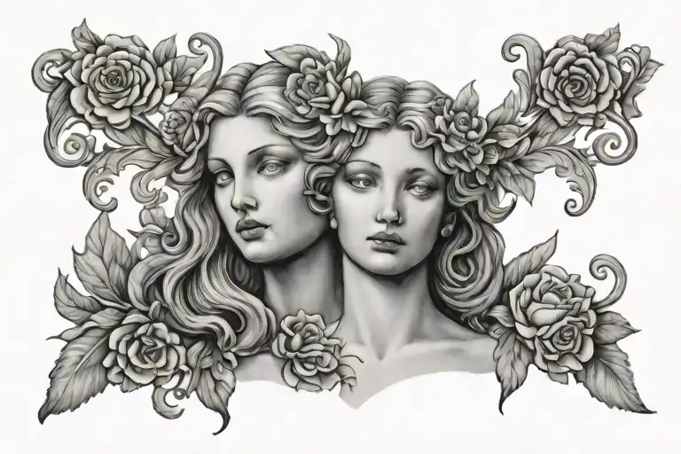 Aphrodite inspired chest tattoo tattoo design idea