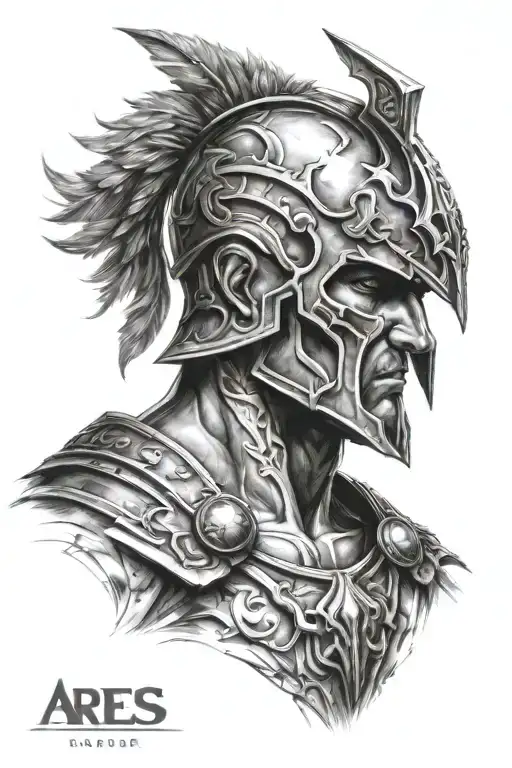 ares god of war tattoo design idea