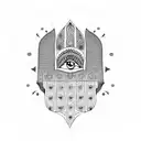 Hamsa Symbol tattoo design idea