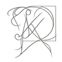 hidden letter k and s h calligraphy tattoo design idea