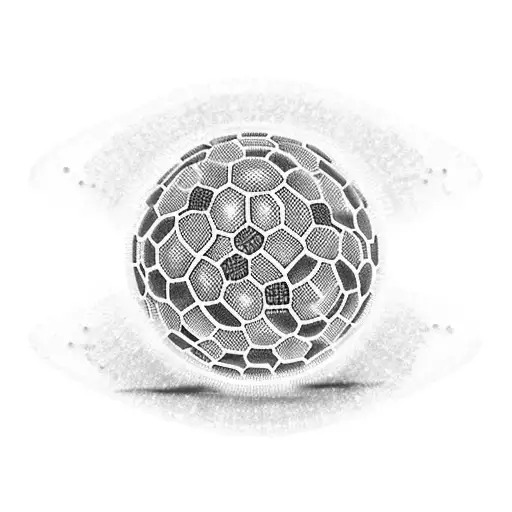 A soccer ball made up of different beer bottle caps tattoo design idea