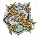 Z and M tattoo design idea