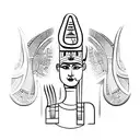 Ancient Egypt Hieroglyphs with Jasmine ivy tattoo design idea