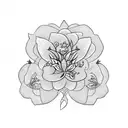 Jasmine flower tattoo design idea