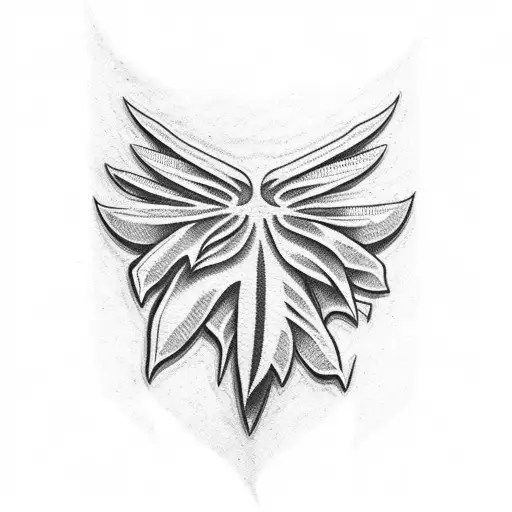 Palm Leaves on a throat tattoo design idea