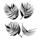 palm leafes for throat tattoo tattoo design idea