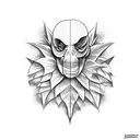 Palm Leaves shape of a throat tattoo design idea