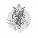 Palm Leaves on a throat tattoo design idea
