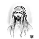 African American Jesus Christ with dreads tattoo design idea