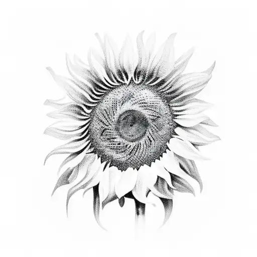 Sunflower tattoo design idea
