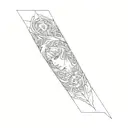 dark goth patterned arm sleeve tattoo design inspired in the berserk anime theme tattoo design idea