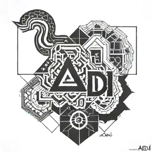 Name "Adi" tattoo design idea