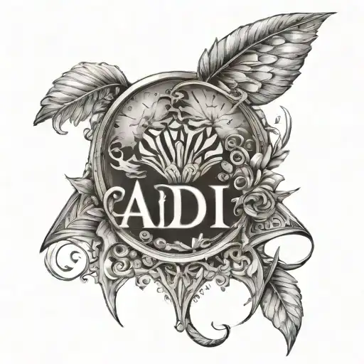 Name "Adi" tattoo design idea