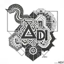 Name "Adi" tattoo design idea