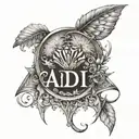 Name "Adi" tattoo design idea