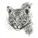 Name "Adi" tattoo design idea