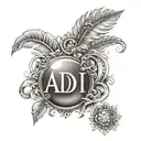Name "Adi" tattoo design idea