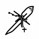 needle and thread tattoo design idea