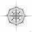 Black and white, compass, butterflies, sunflowers, Hastings pier, the sea and triangles and line.  tattoo design idea