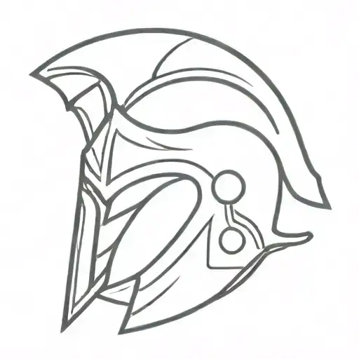 spartan helmet tattoo design idea